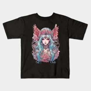 Sad Anime Fallen Angel Kids T-Shirt